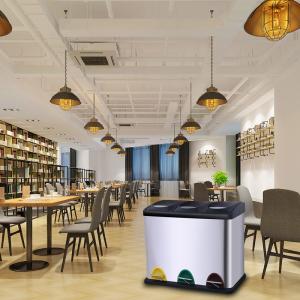 Fingerprint Proof 24L Stainless Steel Double Trash Can