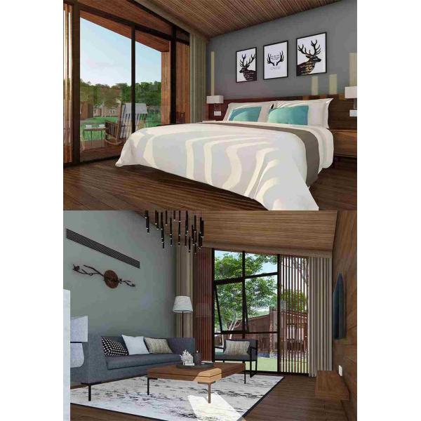 Unique Style Luxury Prefab House / Wooden Beach House With High Privacy