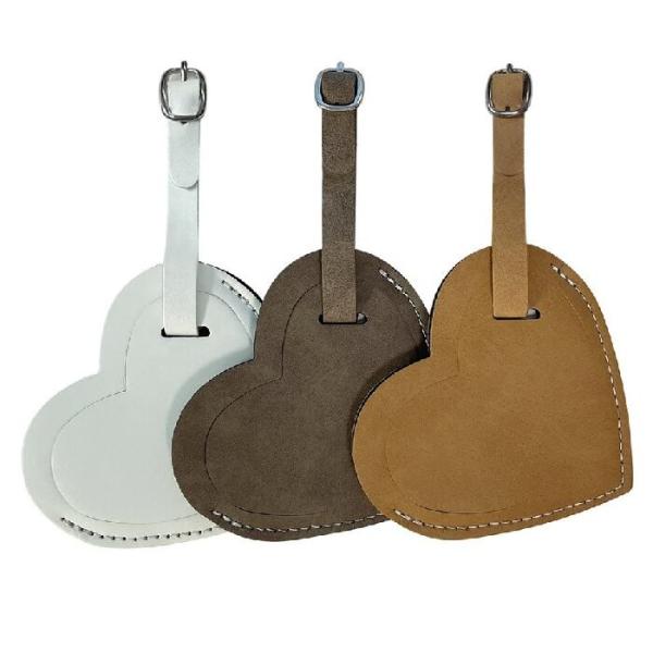 Custom Blank Sublimation Luggage Labels Travel Name Tag Double Sided Printing PU Leather Sublimation Luggage Tags