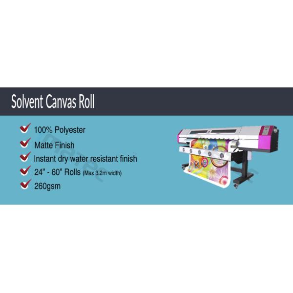 Eco Solvent Polyester Matte Inkjet Printing Canvas Art Media 24" - 60" Rolls