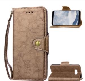 Quality Luxury Classical Flip Leather Magnetic Wallet Card Holder Stand Phone Case Cover For Samsung S8 for sale