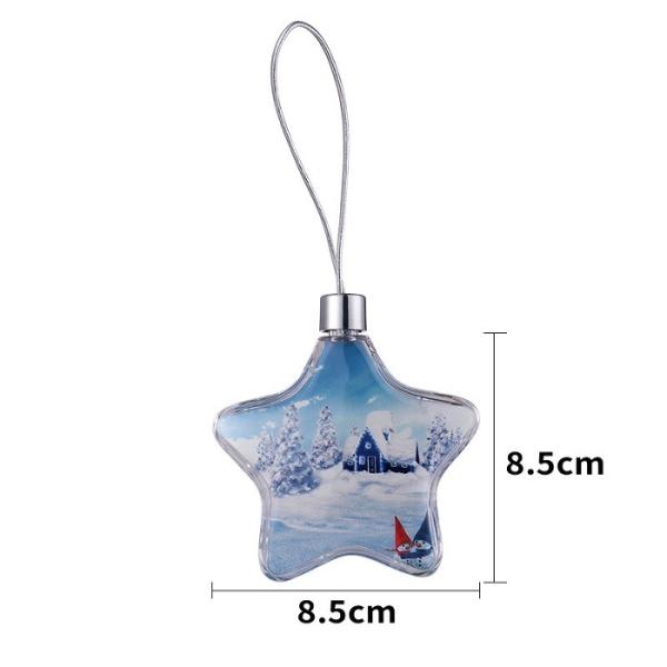 Sublimation Snowflake Ornament Plastic Christmas Pendant Sublimation Blank Christmas Hanging Decorations
