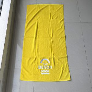 China 100% Cotton oversized thick beach towel fluffy beach towel cotton with custom logo embroidered beach towels on sale
