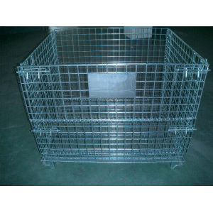 Quality 2000 Pounds Collapsible Wire Container Steel Mesh Storage Bins 40x 32x 33 Inch for sale