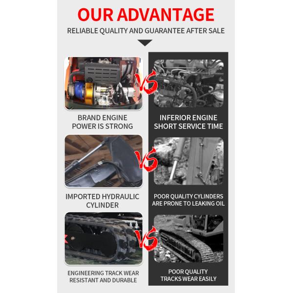 Hydraulic Rubber Crawler Tracked Backhoe Bucket Mini Digger 4 Ton Mini Crawler Excavators