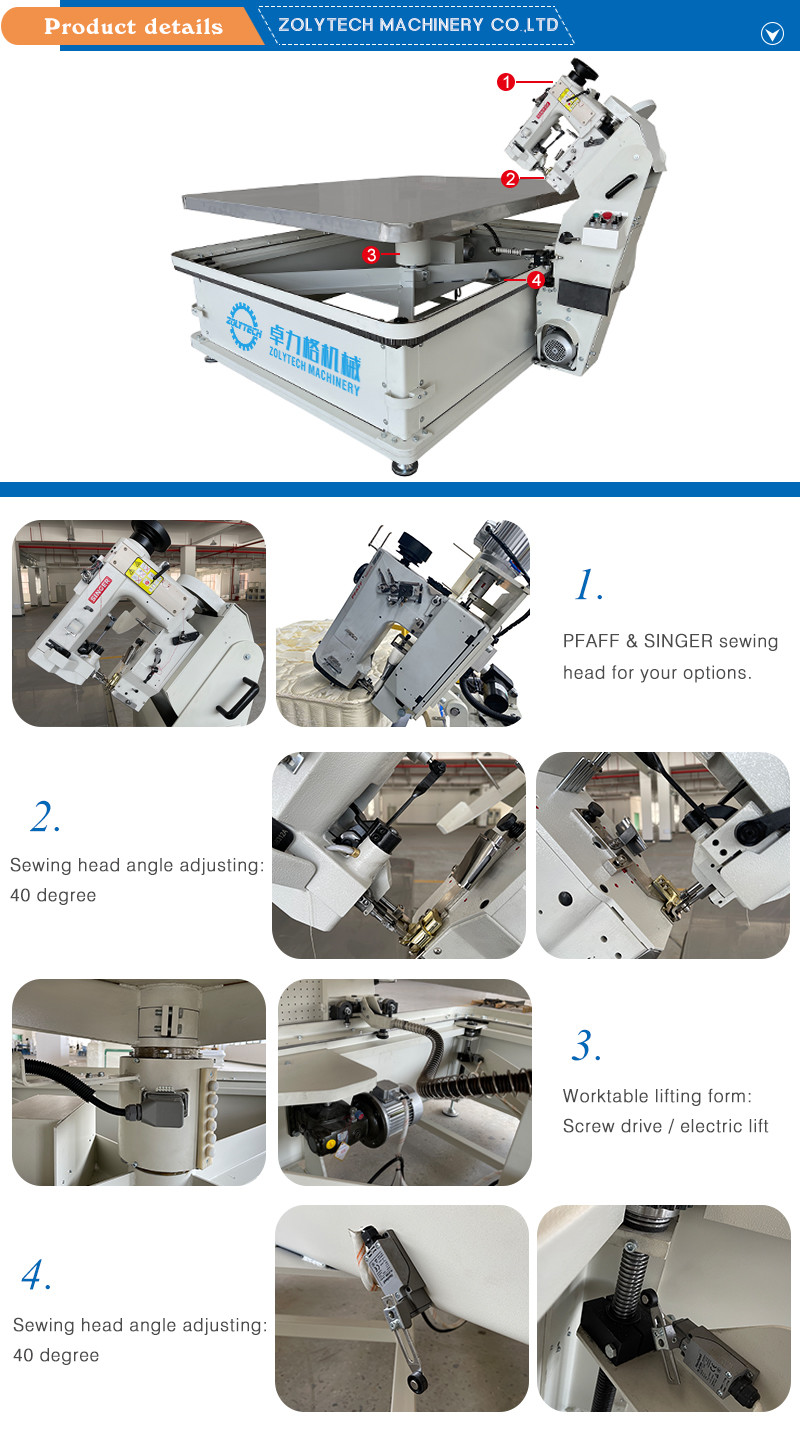 Automatic Mattress Tape Edge Border Machine Singer 300U Sewing Head