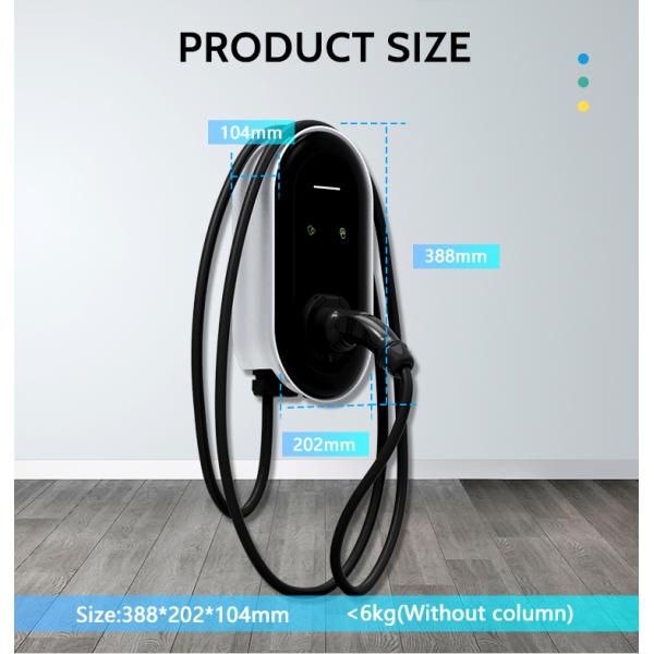 Modern Design Style VW Tiguan SUV 22kw Charging Station Plug Temperature Detection