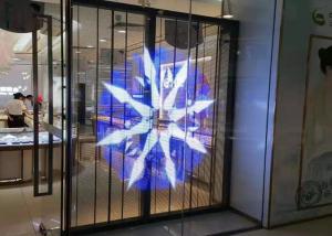 China 60 Transparent Rgb Glass Window LED Display 1200cd for building wall on sale