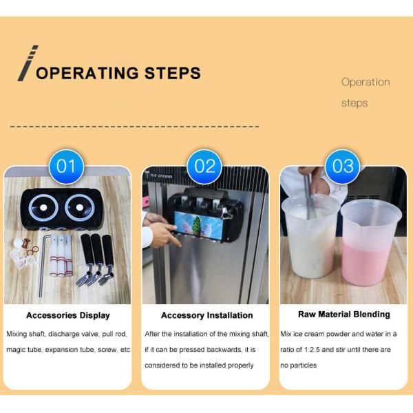 Floor Standing Ice Cream Machine Pre Cooling 5L*2 Hoppers