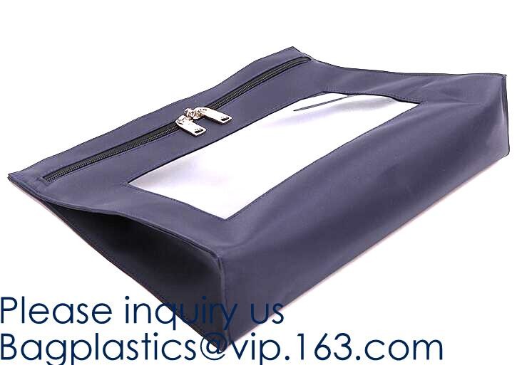 Waterproof Oxford Medicine Safety Bag with Lock and Keys Locking Bank Deposit Bag,Money Bank Bag Zipper Leather Cash Dep
