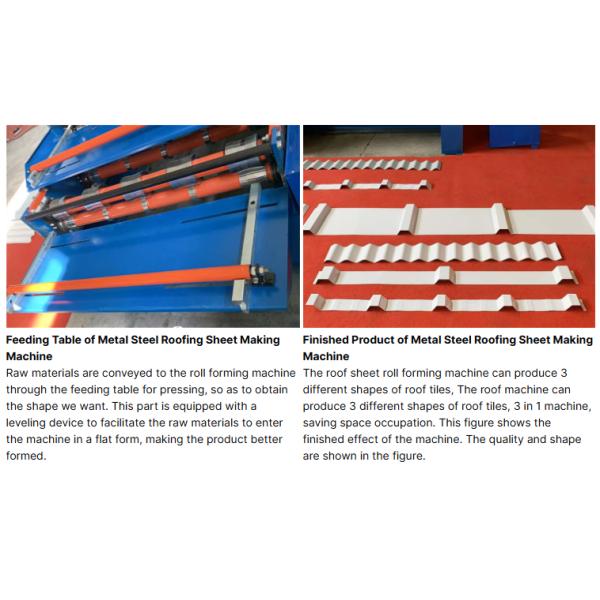 3 In 1 Metal Steel Ibr Roofing Sheets Roll Forming Machine With Three Profiles Customized