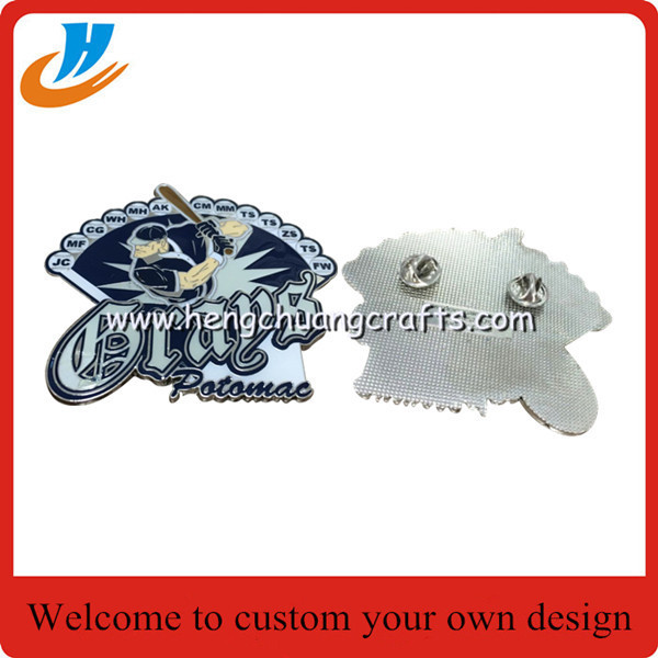 Complex designs and colors Offset Printed Baseball Pins wholesale