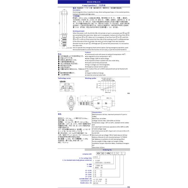 Hydraforce Solenoid Spool Valve 12V 4 Way 3 Position Hydraulic Valve