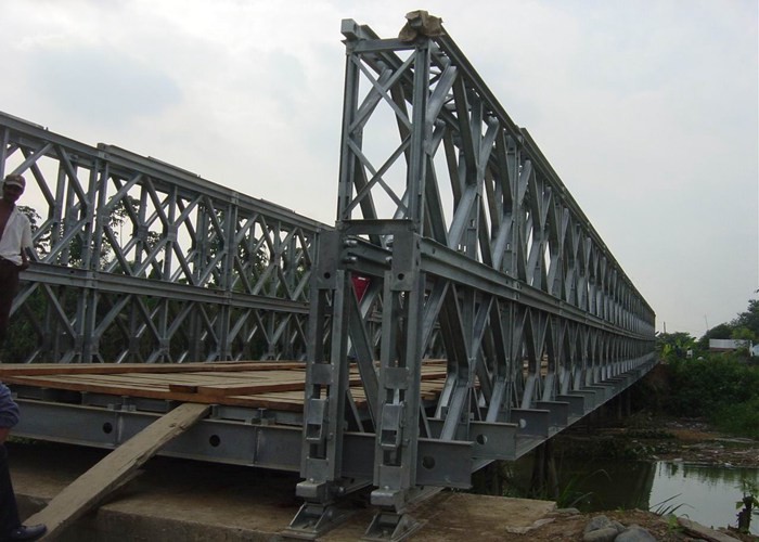 Tracked Load 50t Steel Girder Bridges / Compact Panel Modular Steel Bridge