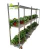 Hot Galvanized Greenhouse Carts Flower Trolley Danish Trolley Racks for sale