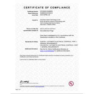 Shenzhen HAISEN Technology Co.,Ltd. Certifications