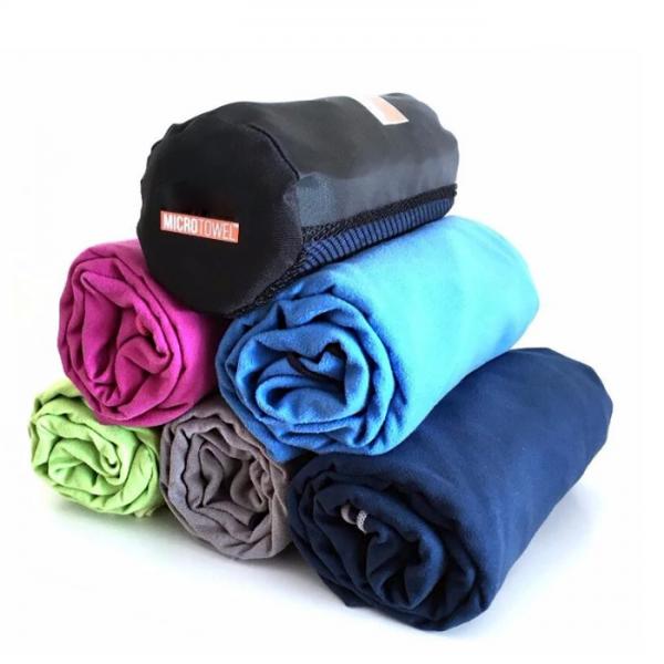 Custom Quick Dry Fitness Gym Microfiber Sports Towel With Logo And Bag