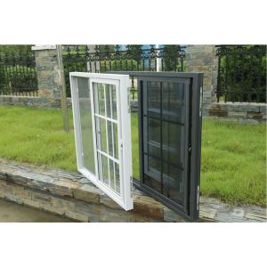Quality Home Security Pvc Profile Upvc Sliding Windows White Black for sale