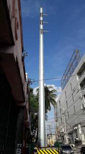 China 10m 35ft Galvanized Steel Tubular Tower Pole Non Standard on sale