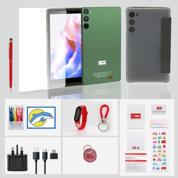 C Idea 7 Inch 6GB+128GB IPS Screen 5MP+8MP Android Tablet PC CM525 Green