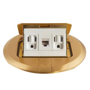 220V Floor Mounted Pop Up Socket Al.Alloy Round Pin European Electrical