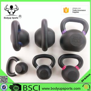Quality Powder Painted Fitness Equipment Kettlebells With KG LB Marking Cast Iron Material for sale