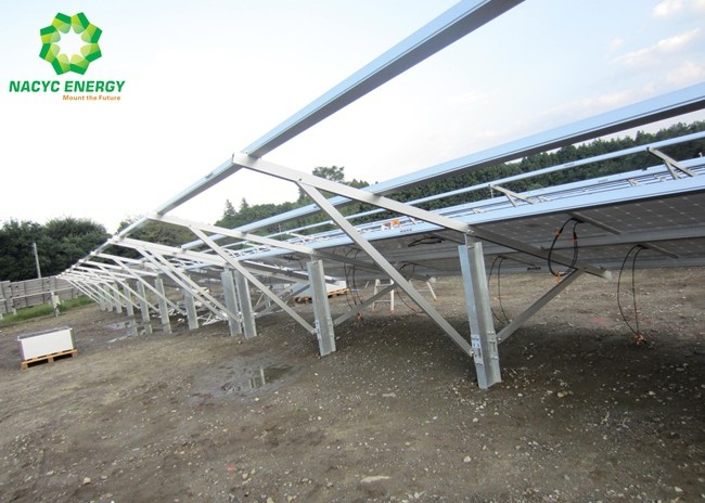 Ground Material Pole Solar Mounting System ,PV Racking System Ground Mount Solar Panel Kits Support