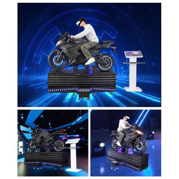 3 Dof Motion 9D VR Motorcycle Driving Racing Simulator For Shopping Mall