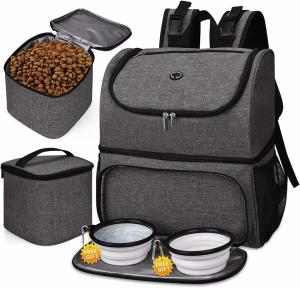 Quality Pet Travel Bag For Dog Cat Weekend Tote Organizer Bag For Dogs Travel Food Carriers Bag for sale