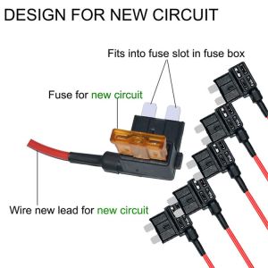ATO ATC Blade Fuse Tap for 2 Circuits with cables
