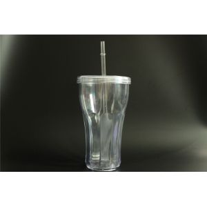 Quality 550ml tumbler with straw/double wall tumbler for sale