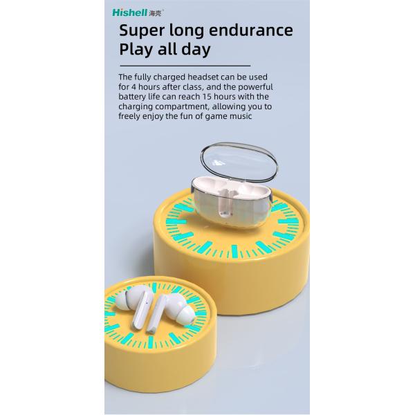 Gradient Color Transparent Cover Type C Charging Bluetooth Headphones Y113S