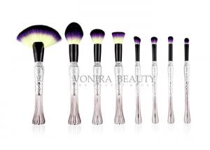 China Synthetic Hair Mass Level Makeup Brushes Kit Shiny Vased - shaped Silver Handle on sale