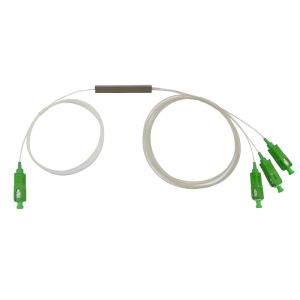 G657A1 FTTH 1x2 Fiber Optic Splitter , Mini PLC Splitter SC APC 0.9mm