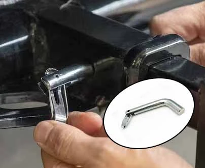 5/8" Bent Clevis Pin with Swivel Lock for Trailer and Towing Systems Construction Equipment