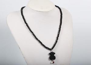China Red Onyx / Black Onyx Bead Necklace , 17 Inches Pearl Bead Necklace For Gift on sale