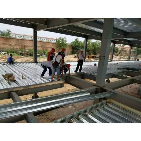 PPGI Floor Deck Roll Forming Machine Concreate With Embossing Rollers For 1.2mm Thickness