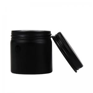 Quality PASSEN Screw Lid 100ml Aluminium Tins Lightweight Black 8oz Candle Tins for sale