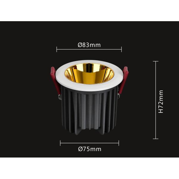 AC180V Ceiling Mounted Downlight 45 Degree Lighting Angle With SAA Certification