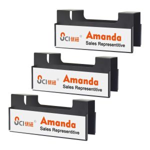 Magnetic Double Sidesd Display Cubicle Name Holder waterproof