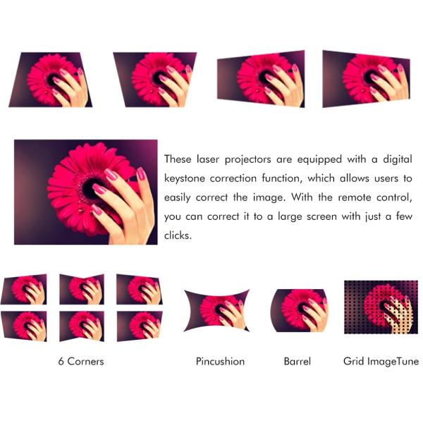 4800 Lumen 3LCD Laser Projector for Education Business and Home Entertainment