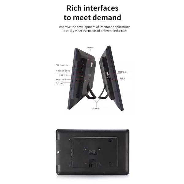 23.6inch LCD video wall Digital signage advertising display Rockchip quad core POE power NFC 4GB 32GB touch screen for Retail stores