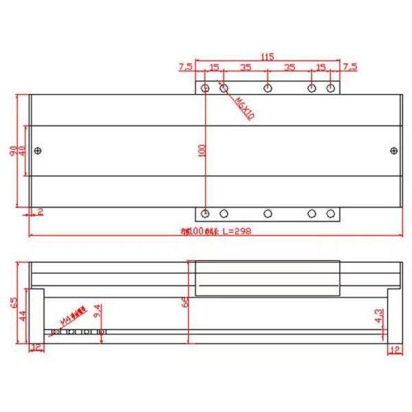 100-600mm Manual Sliding Table Accuracy 0.03mm High Speed Ball Screw Driven