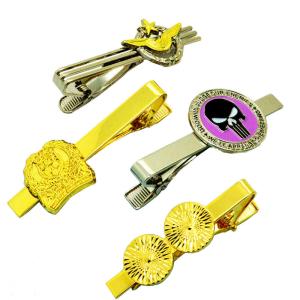 Quality Men Metal Tie Bar Clip Set Vintage with Rose Gold color Custom Logo for sale