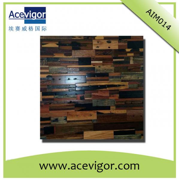 Buy Rustic antique wood mosaic tiles for wall decoration or artistic vision at wholesale prices