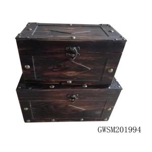 Quality OBM Dark Brown S30*17.5*17 Reclaimed Wood Blanket Chest for sale