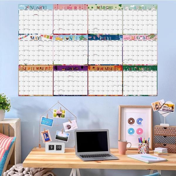 December End Month Custom Wall Calendars Major US Holidays Marked for Customization Needs
