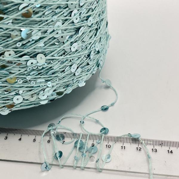 Customized 1/2.3NM Sequin Yarn Crochet Cotton Blended Yarn 55% Cotton 45% Polyester