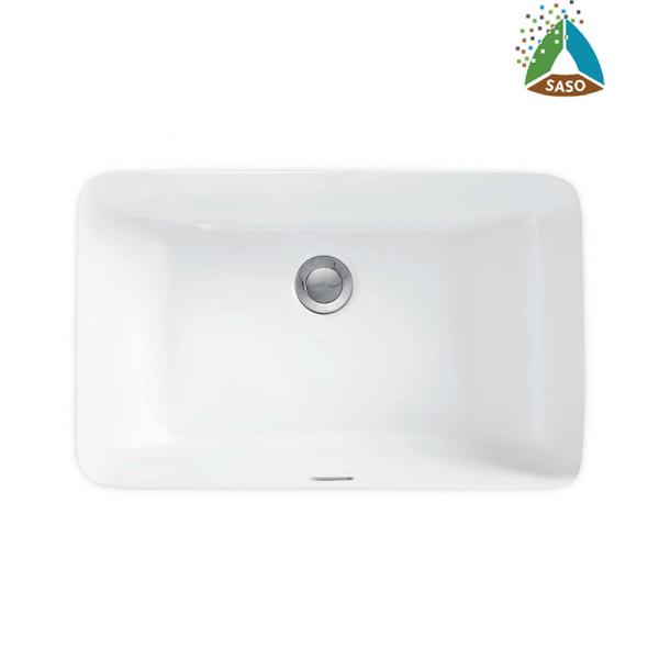 SASO Sanitary Ware Under Counter Top Basin Rectangle Ceramic Glazed