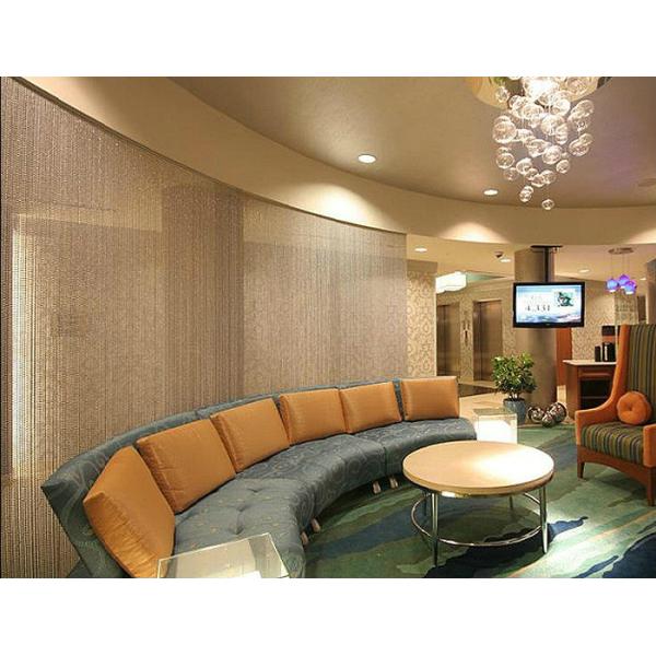 4X6 Stainless Steel Decorative Wire Mesh Ball Chain 8mm Diameter Customized